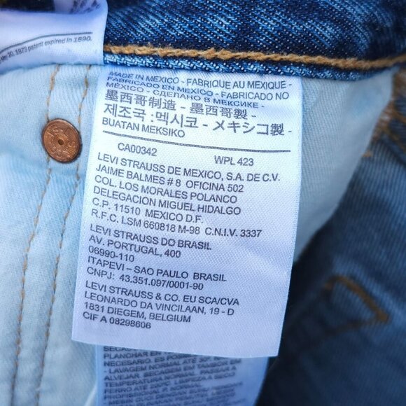 Levi's 501 Denim Jeans Mens 32 x 34 Button Fly - Picture 7 of 10